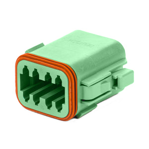 DT06-08SC - DT Series - 8 Socket Plug - C Key, Green