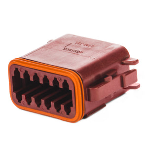 DT06-12SA-RD - DT Series - 12 Socket Plug - A Key, Red