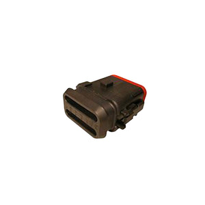 DT06-12SB-CE13 - DT Series - 12 Socket Plug - B Key, Enhanced Seak Retention, Reduced Dia. Seals, Shrink Boot Adapter, Black