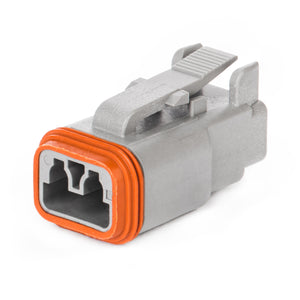 DT06-2S-C015 - DT Series - 2 Socket Plug - Reduced Dia. Seal, Gray