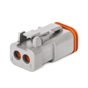 DT06-2S-CE01 - DT Series - 2 Socket Plug - Reduced Dia. Seal, End Cap, Gray