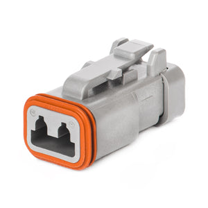 DT06-2S-CE01 - DT Series - 2 Socket Plug - Reduced Dia. Seal, End Cap, Gray