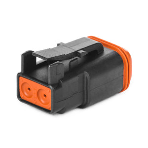 DT06-2S-CE06 - DT Series - 2 Socket Plug - Enhanced Seal Retention, Reduced Dia. Seals, Black