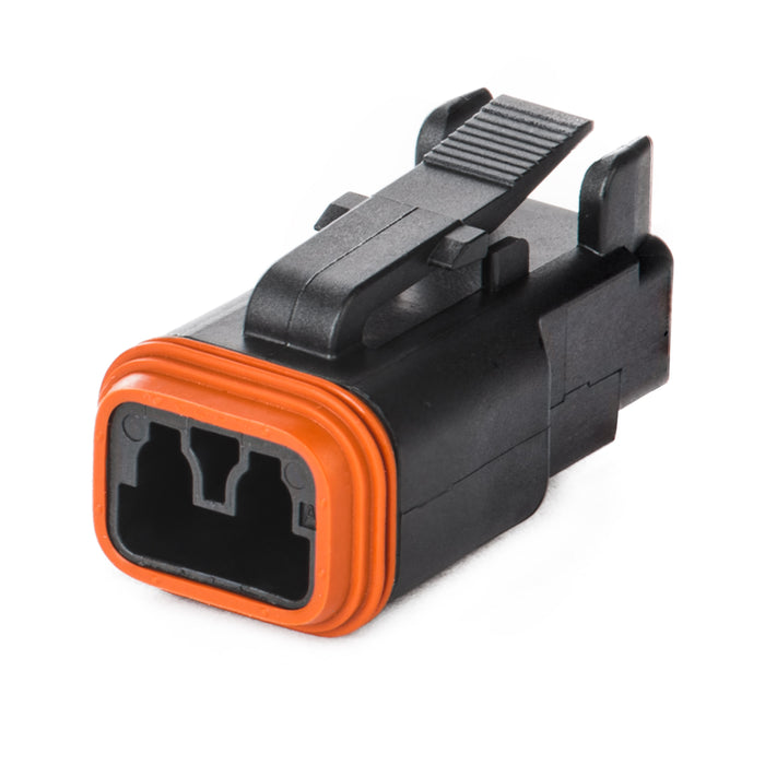 DT06-2S-P012 - DT Series - 2 Socket Plug - Enhanced Seal Retention, Black