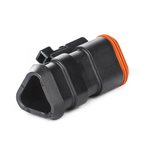 DT06-3S-CE13 - DT Series - 3 Socket Plug -  Enhanced Seal Retention, Reduced Dia. Seals, Shrink Boot Adaptor, Black