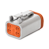 DT06-4S-C015 - DT Series - 4 Socket Plug - Reduced Dia. Seals, Gray
