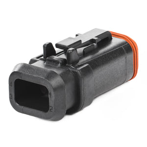 DT06-4S-EP11 - DT Series - 4 Socket Plug - Enhanced Seal Retention, Shrink Boot Adapter, Black