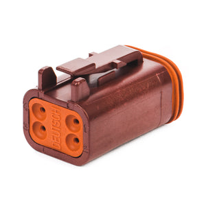 DT06-4S-RD - DT Series - 4 Socket Plug - Red