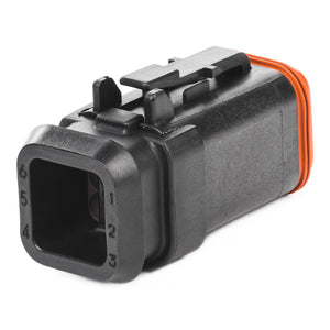 DT06-6S-EP11 - DT Series - 6 Socket Plug - Enhanced Seal Retention, Shrink Boot Adapter, Black
