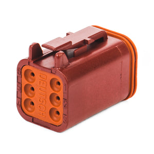 DT06-6S-RD - DT Series - 6 Socket Plug - Red