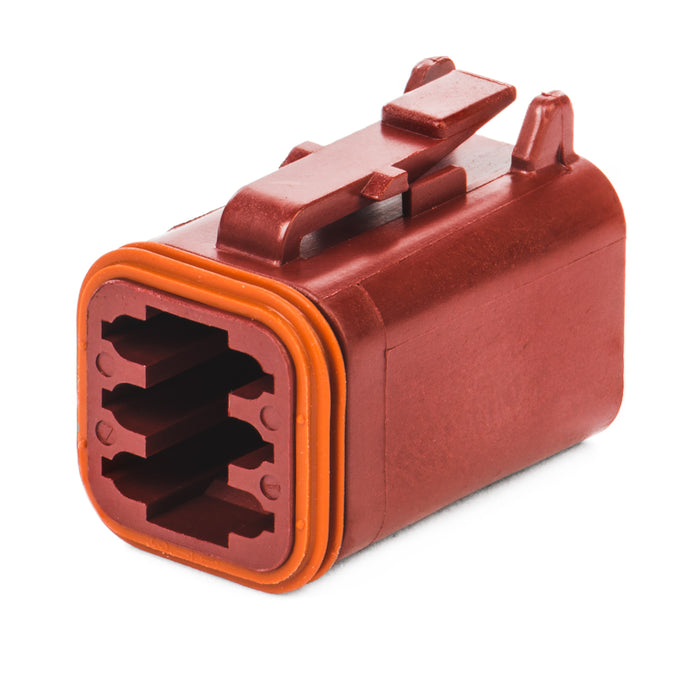 DT06-6S-RD - DT Series - 6 Socket Plug - Red