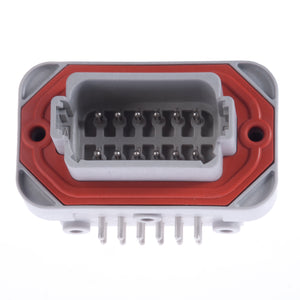 DT13-12PA - DT13 Series - Receptacle - 12 Way90&#176; Molded Pins, PCB Mount, A Key