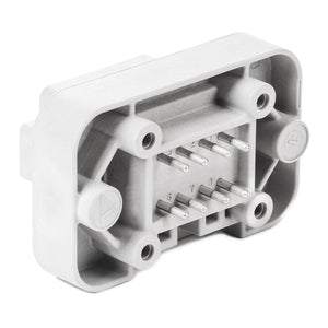 DT15-08PA - DT15 Series - 8 Pin Receptacle - A Key, Straight Molded Pins, PCB Mount, Gray