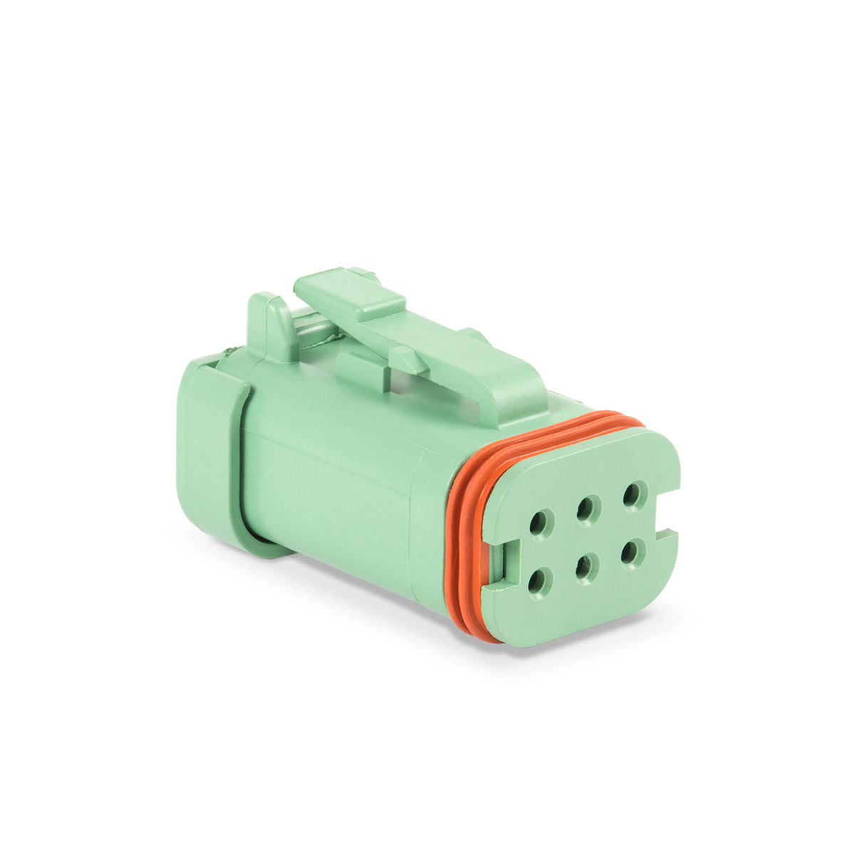 DT16-6S-KP01 - DT16 Series - Plug, 6 Cav, End Cap, Green