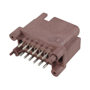 DTF15-12PD - DTF - Receptacle - 12 Way, Size 16, Straight Molded Pins, Flangeless, PCB Mount, D Key
