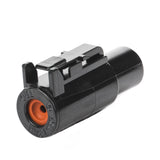 DTHD06-1-12S-E003 - DTHD Series - 12 Socket Plug - In-Line, End Cap, Black