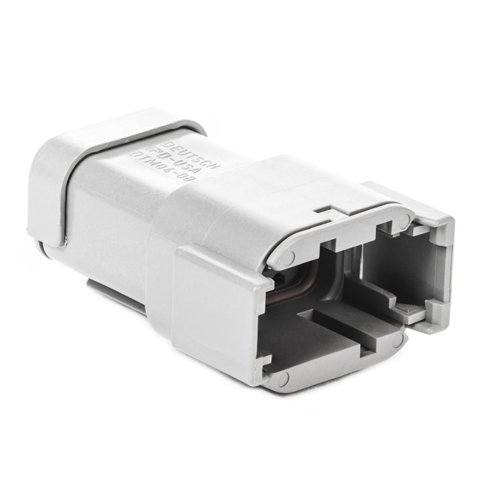 DTM04-08PA-E003 - DTM Series - 8 Pin Receptacle - A Key, End Cap, Gray