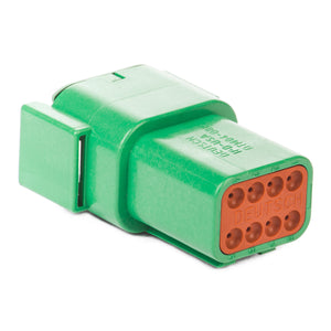 DTM04-08PC - DTM Series - 8 Pin Receptacle - C Key, Green