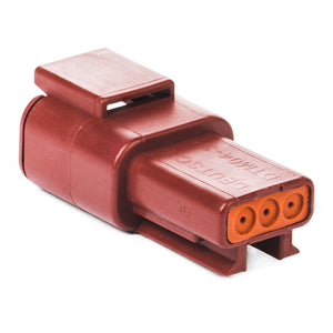 DTM04-3P-RD - DTM Series - 3 Pin Receptacle - Red