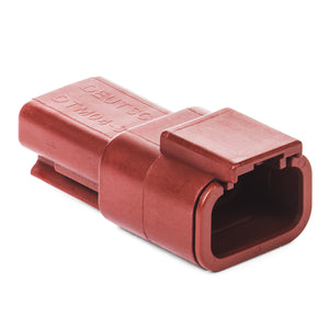 DTM04-3P-RD - DTM Series - 3 Pin Receptacle - Red