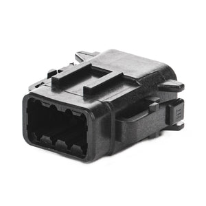 DTM06-08SA-EE04 - DTM Series - 8 Socket Plug - A Key, High Temp., Black