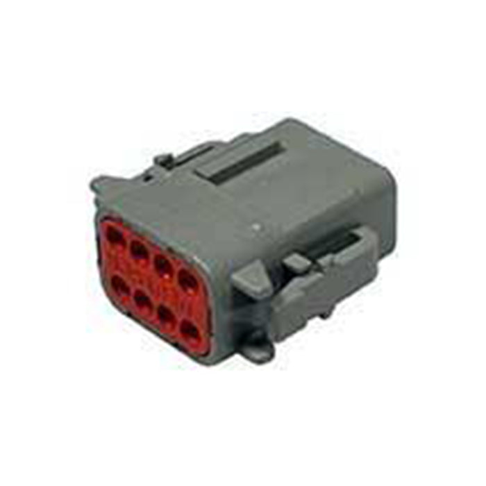 DTM06-08SA-RD - DTM Series - 8 Socket Plug - A Key, Red