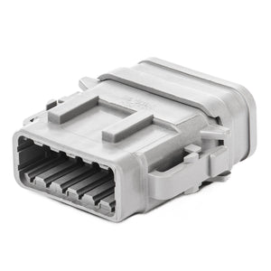 DTM06-12SA-E007 - DTM Series - 12 Socket Plug - A Key, Shrink Boot Adapter, Gray
