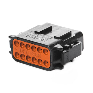 DTM06-12SA-EE04 - DTM Series - 12 Socket Plug - A Key, High Temp., Black