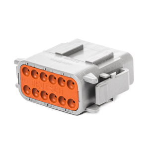 DTM06-12SA - DTM Series - 12 Socket Plug - A Key, Gray