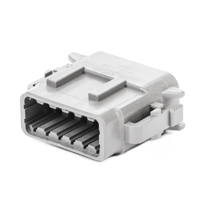 DTM06-12SA - DTM Series - 12 Socket Plug - A Key, Gray