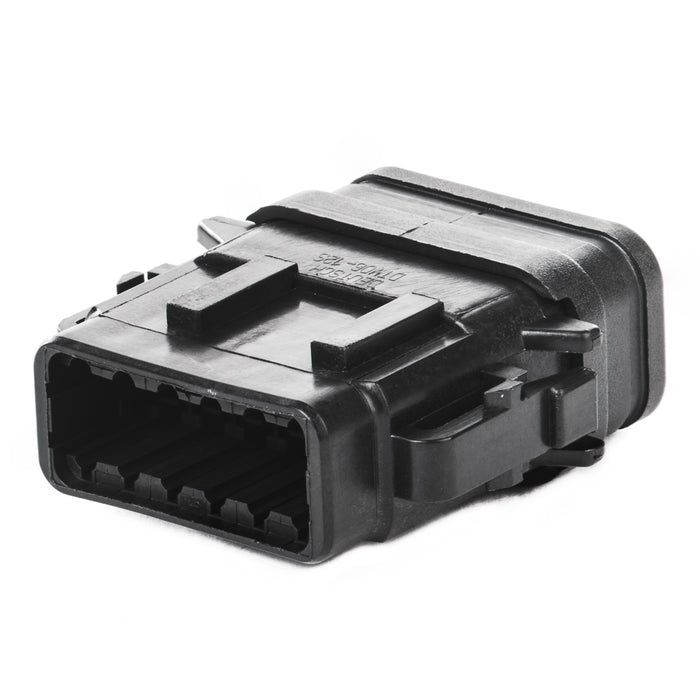 DTM06-12SB-E007  - DTM Series - 12 Socket Plug - B Key, Shrink Boot Adapter, Black