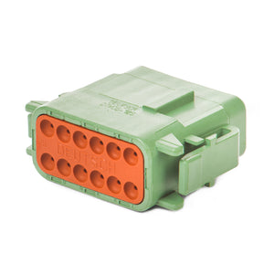 DTM06-12SC - DTM Series - 12 Socket Plug - C Key, Green