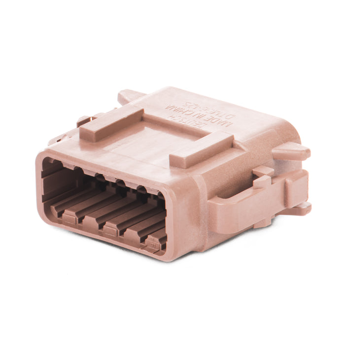 DTM06-12SD - DTM Series - 12 Socket Plug - D Key, Brown