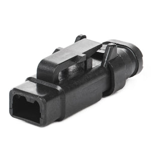 DTM06-2S-EE03 - DTM Series - 2 Socket Plug - Shrink Boot Adapter, Black