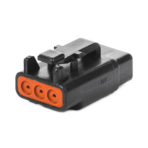 DTM06-3S-E004 - DTM Series - 3 Socket Plug - Black