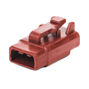 DTM06-3S-RD - DTM Series - 3 Socket Plug - Red