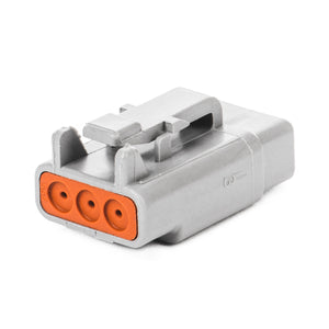 DTM06-3S - DTM Series - 3 Socket Plug - Gray