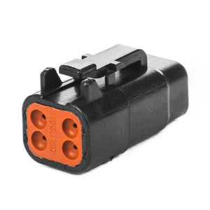 DTM06-4S-E004 - DTM Series - 4 Socket Plug - Black