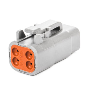 DTM06-4S - DTM Series - 4 Socket Plug - Gray