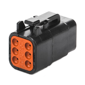 DTM06-6S-E004 - DTM Series - 6 Socket Plug - Black