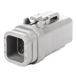 DTM06-6S-E007 - DTM Series - 6 Pin Socket Plug - Shrink Boot Adaptor, Gray