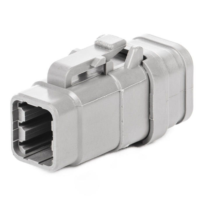 DTM06-6S-E007 - DTM Series - 6 Pin Socket Plug - Shrink Boot Adaptor, Gray