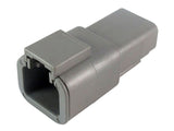 DTP04-2P-C015- DTP Series- 2 Pin Receptacle, Reduced Dia. Seal, Gray