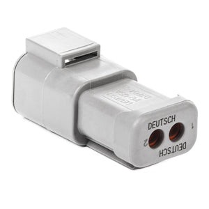 DTP04-2P-E003 - DTP Series - 2 Pin Receptacle - End Cap, Gray