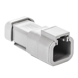 DTP04-2P-E003 - DTP Series - 2 Pin Receptacle - End Cap, Gray