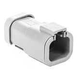 DTP04-4P-E003 - DTP Series - 4 Pin Receptacle - End Cap, Gray