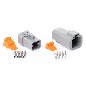 DTP04GY-K - DTP Series - 4 Pin Solid Contact Connector Kit