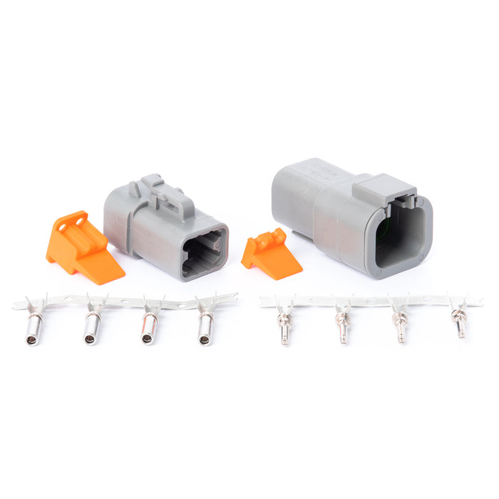 DTP04GY - DTP Series - 4 Pin Stamped and Formed Contact Connector Kit