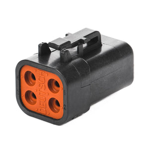 DTP06-4S-E004 - DTP Series - 4 Socket Plug - Black