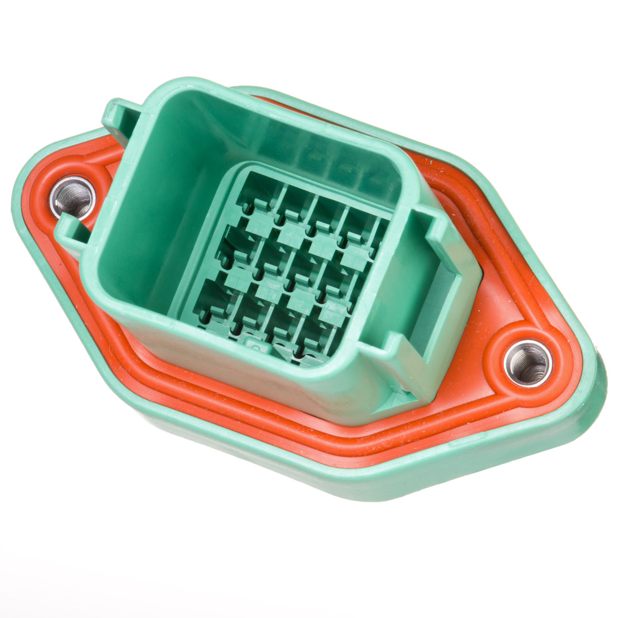 DTV02-18PC - DTV Series - 18 Pin Receptacle -  Sealed Flange, Gasket, End Cap, C Key, Green